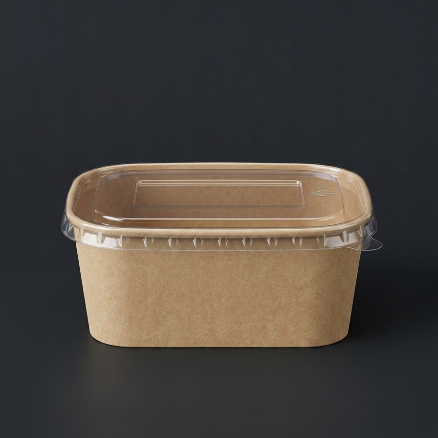 kraft lunch box 1000ml with lid